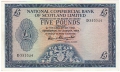 National Commercial Bank Of Scotland 5 Pounds,  2. 1.1963